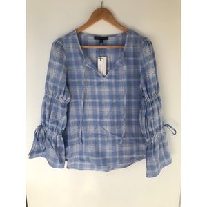 SANCTUARY Light blue Plaid Shirt